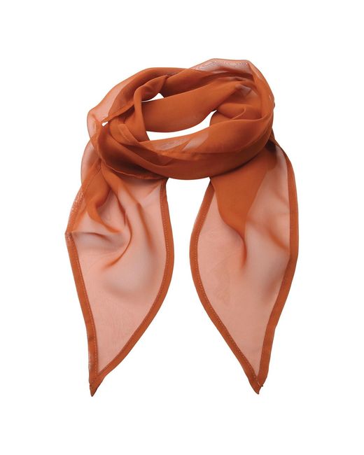 PREMIER Orange Adult Colours Chiffon Scarf