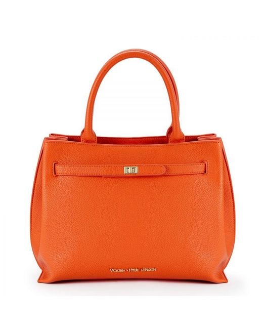 Victoria Hyde London Orange Lambeth Bag Leather