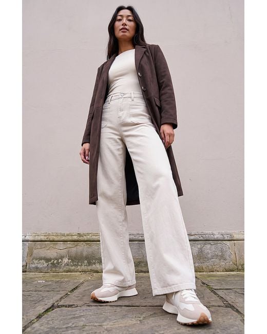 Roman Brown Petite Faux Suede Jacket
