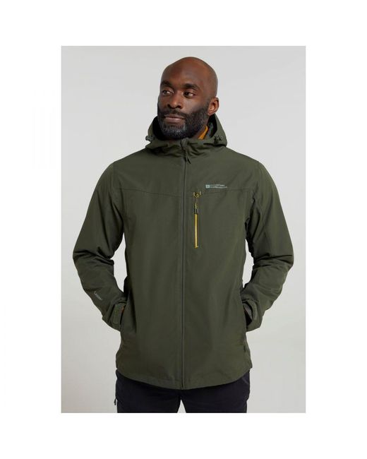 Mountain Warehouse Green Brisk Extreme Waterproof Jacket () for men