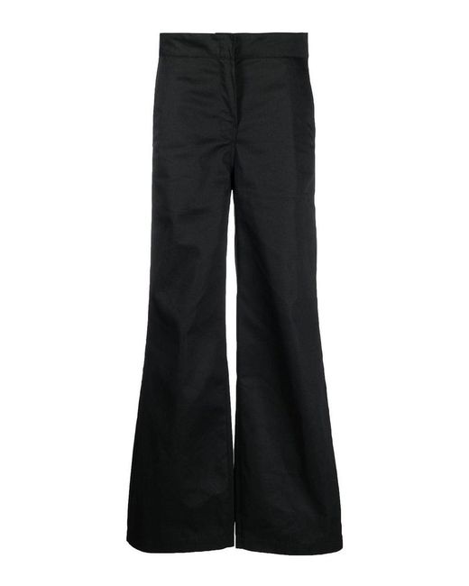 Palm Angels Black Reversed Wasitband Chino Pants Cotton