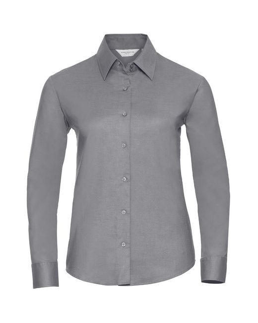 Russell Gray Collection Ladies/ Long Sleeve Easy Care Oxford Shirt