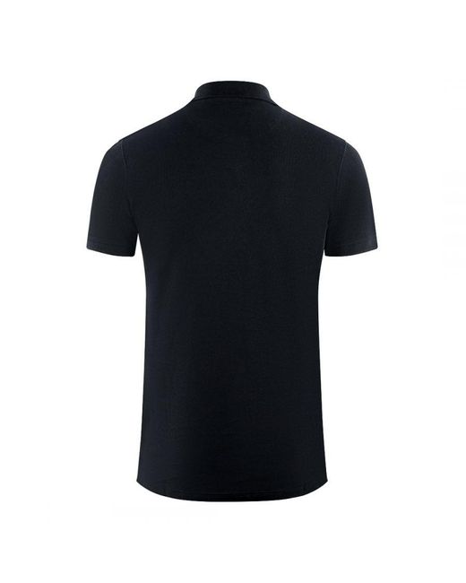 Aquascutum Black London Classic Polo Shirt for men