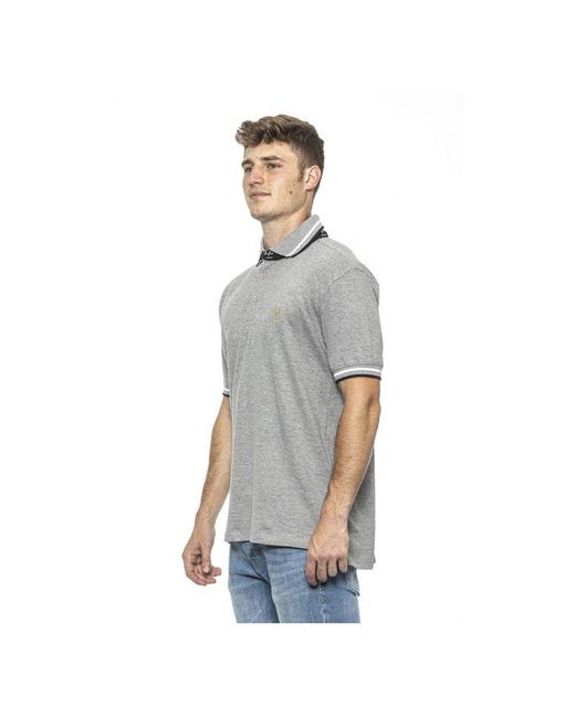Versace 19.69 Abbigliamento Sportivo Gray 19V69 Polo Retro Cotton for men