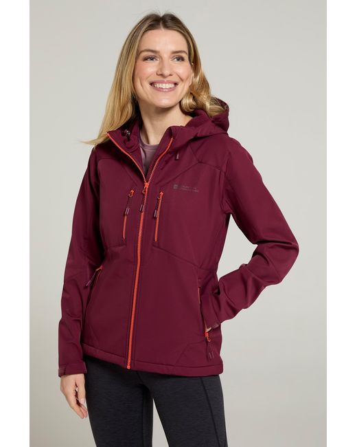 Mountain Warehouse Red 'Helsinki' Softshell Jacket Water Resistant Coat