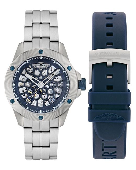 Aston Martin Blue Thrill Rim Watch Mtrr1F504 Titanium for men