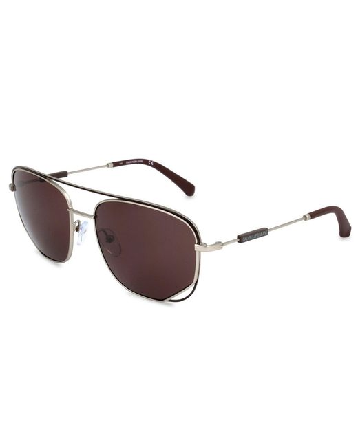 Calvin Klein Brown Polycarbonate Sunglasses