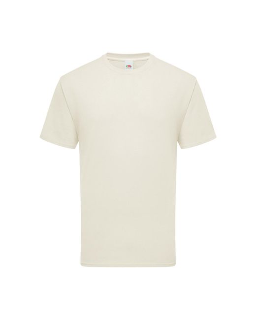 Fruit Of The Loom White Iconic 195 Ringspun Premium Tshirt Cotton for men