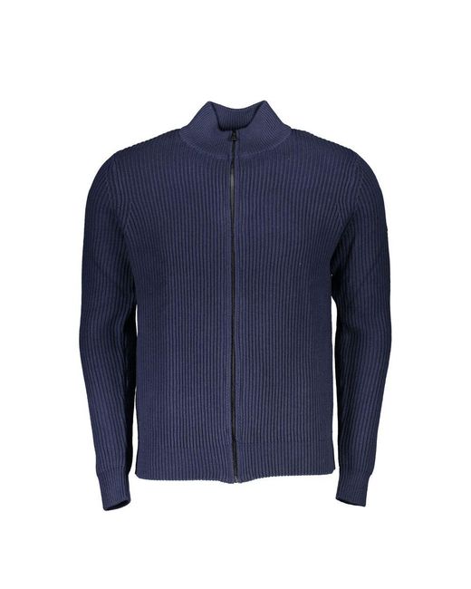 North Sails Blue Cotton Cardigan for men