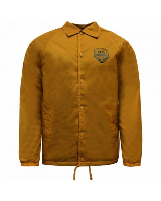 Vans Brown Off The Wall Coach Long Sleeve Mustard Rust Jacket V3u8hly Nylon for men