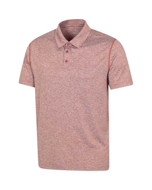 Mountain Warehouse Pink 'Deuce' Polo Isocool High Wicking Casual Summer T-Shirt for men