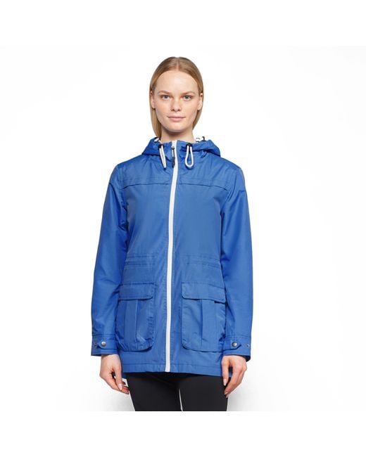 Peter Storm Blue Waterproof Weekend Jacket With Grown On Adjustable Hood, Raincoat