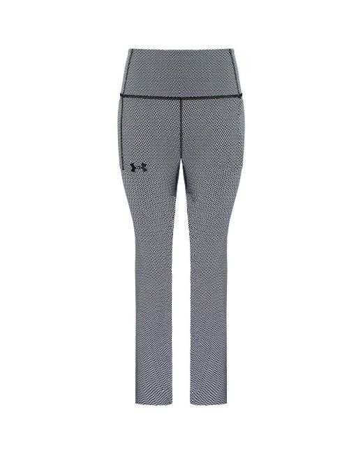 Under Armour Gray Heatgear Stretch Waist Geo Ankle Leggings 1371114 001