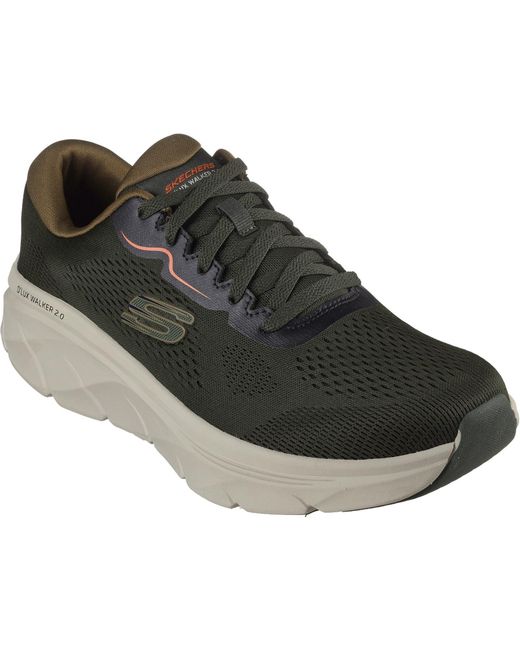 Skechers Black D'Lux Walker 2.0 232714-Olor Lace Up Shoes for men
