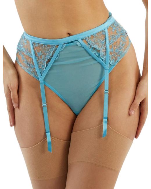 Playful Promises Blue Ppsb3212 Cassia Suspender Belt