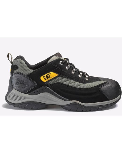 Caterpillar Safety Black Moor Leather Trainer for men