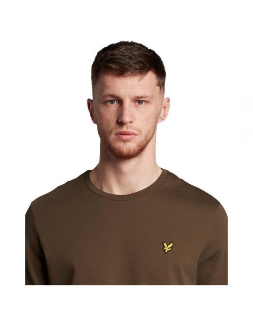 Lyle & Scott Green Branded Chest Logo T-Shirt Cotton for men