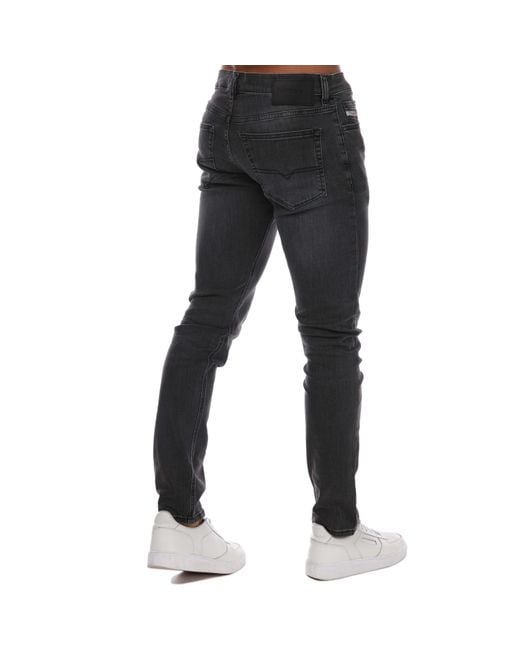 DIESEL Black D-Luster Slim Jeans for men