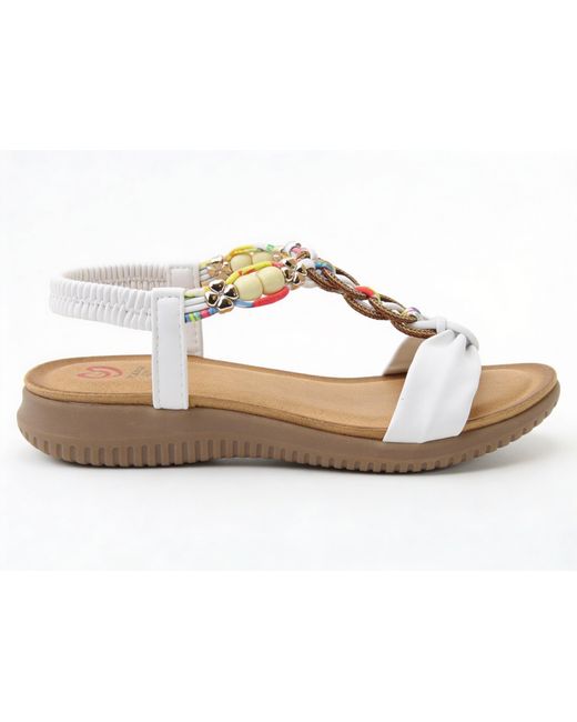 Heavenly Feet Metallic Bright Slingback Sandals