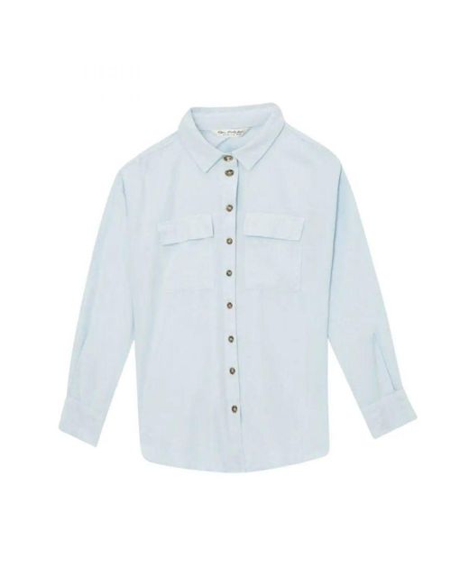 Miss Selfridge White Light Cupro Pocket Shirt