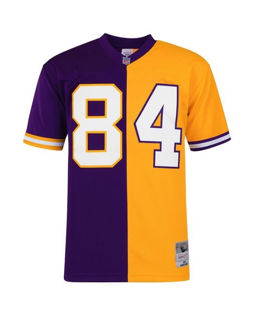 Mitchell & Ness Blue Nfl Minnesota Vikings 84 Moss Split Legacy Jersey for men