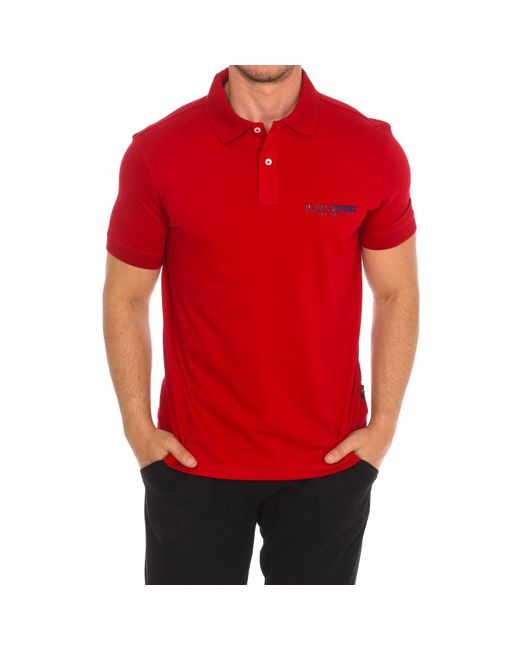 Philipp Plein Red Pips500 Short Sleeve Polo for men