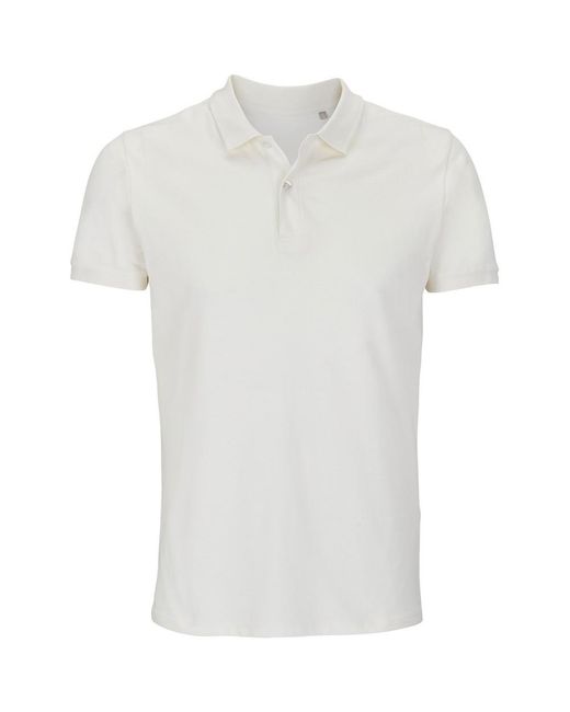 Sol's White Planet Piqué Organic Polo Shirt (Off) for men