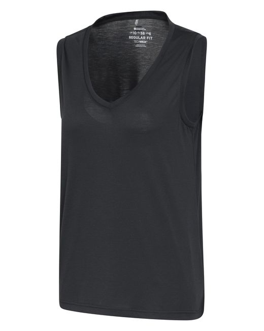 Mountain Warehouse Black Quick Dry Vest Casual V-Neck Lightweight Sleeveless Ladies Tank Top