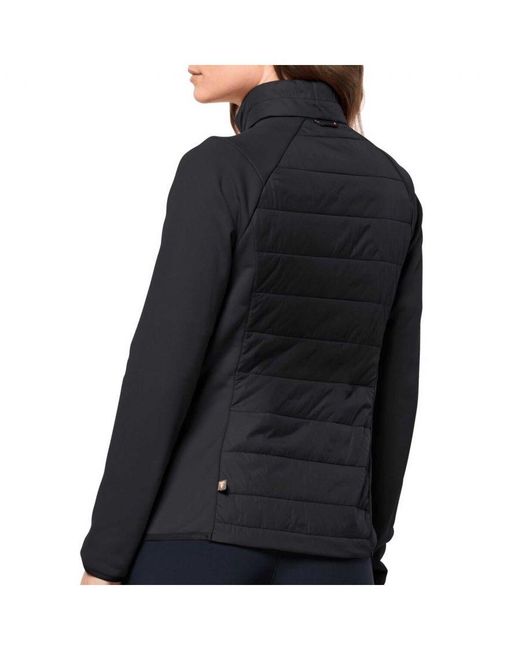 Jack Wolfskin Black Bergland Hybrid Down Jacket