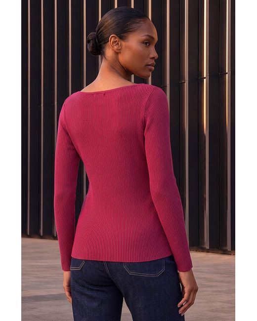 Roman Red Chain Neck Jumper