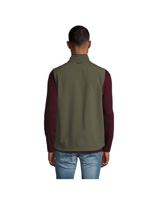 Sol's Green Rallye Soft Shell Bodywarmer Jacket (Dark) for men