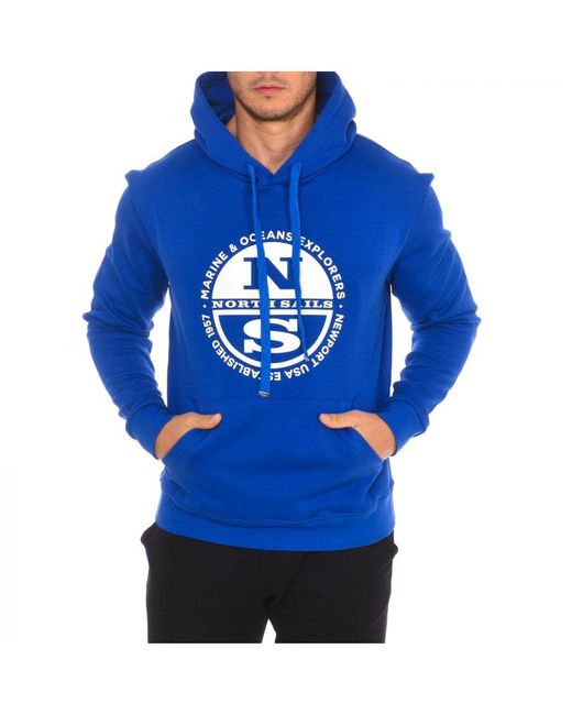 North Sails Blue Hoodie 9022980 for men