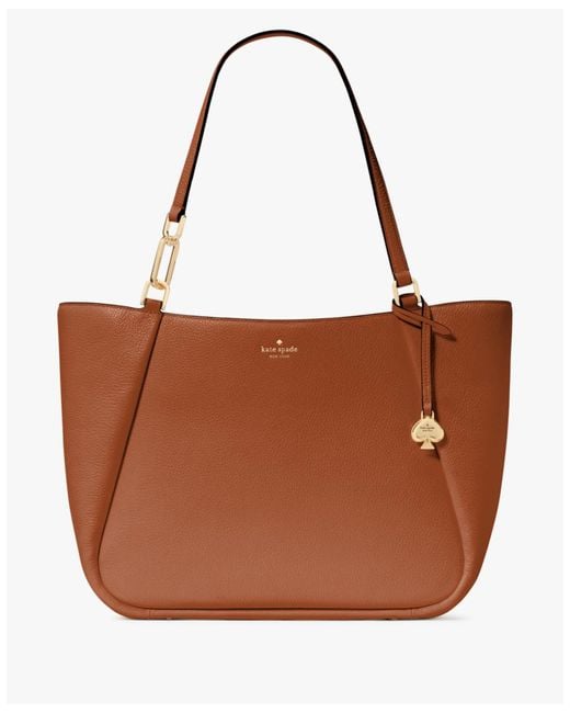 Kate Spade Brown Kayla Pebbled Leather Large Tote