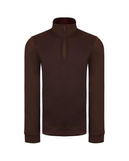 Ted Baker Brown Bits Textured Sweater for men