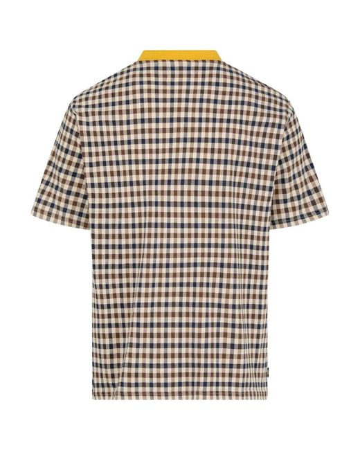 Aquascutum Black Active Iconic Check T-Shirt Cotton for men