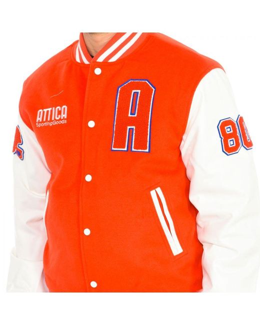 Attica Sporting Goods Orange At-Fw22-012 Baseball Jacket for men