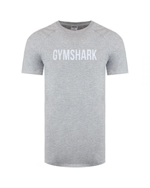 GYMSHARK Gray Apollo Slim T-Shirt Cotton for men
