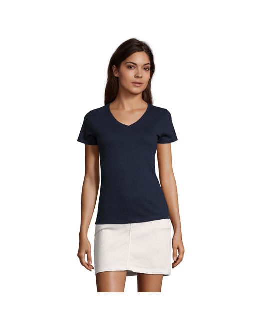 Sol's Blue Ladies Imperial V Neck T-Shirt (French)