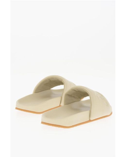 Ambush Einfarbige Leder-Slides in Natural für Herren