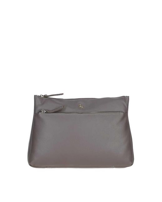 Ashwood Leather Gray 'Balmoral' Real Shoulder Bag