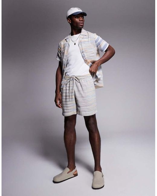 South Beach Gray Drawstring Shorts for men