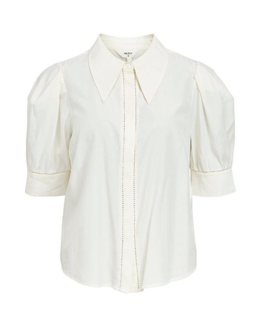 Object Geweven Blouse Objnuka Wit in het White