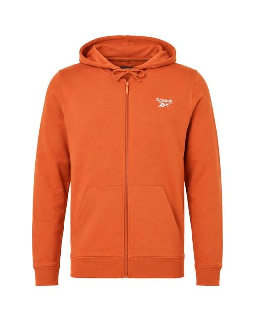 Reebok Orange Ri Left Chest Logo Track Jacket Cotton for men