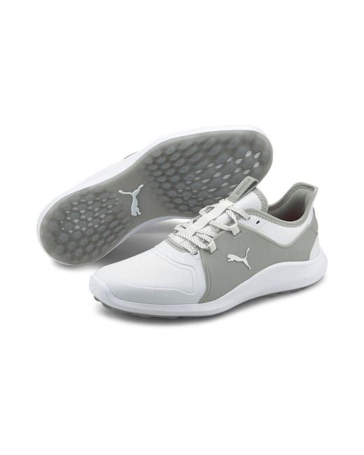 PUMA White Ignite Fasten8 Pro Golf Shoes Trainers for men