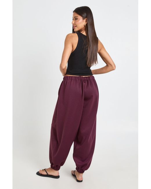 Boohoo Red Jersey Balloon Trouser