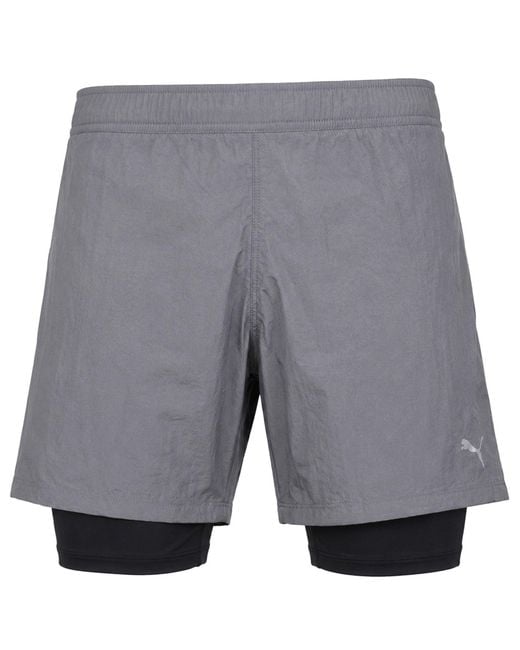 PUMA Gray 2In1 Seasons Shorts for men