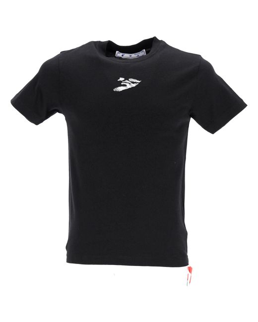 Off-White c/o Virgil Abloh Zwarte Katoenen Logo T-shirt in het Black voor heren