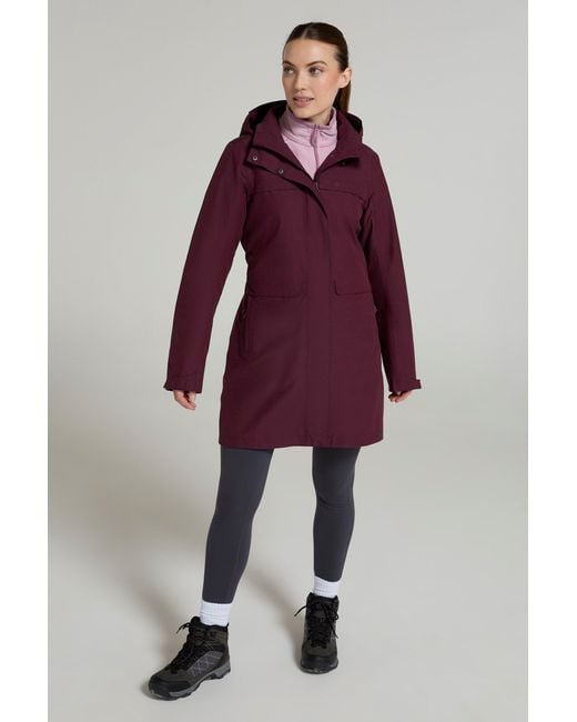 Mountain Warehouse 'Cloud Burst' Textured Jacket Waterproof Adjustable Hood Rain Coat