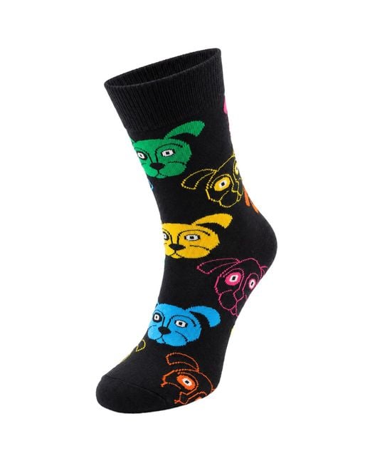 Happy Socks Blue 3-Pack Mixed Dog Gift Set Cotton for men