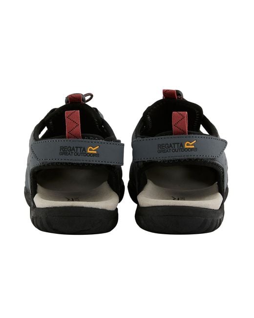 Regatta Black Westshore Iv Sandals (Dark Storm/Brick) for men